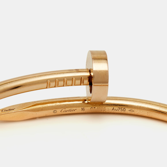 CARTIER Juste Un Clou 18k Rose Gold Bracelet 16 - Picture 4 of 6